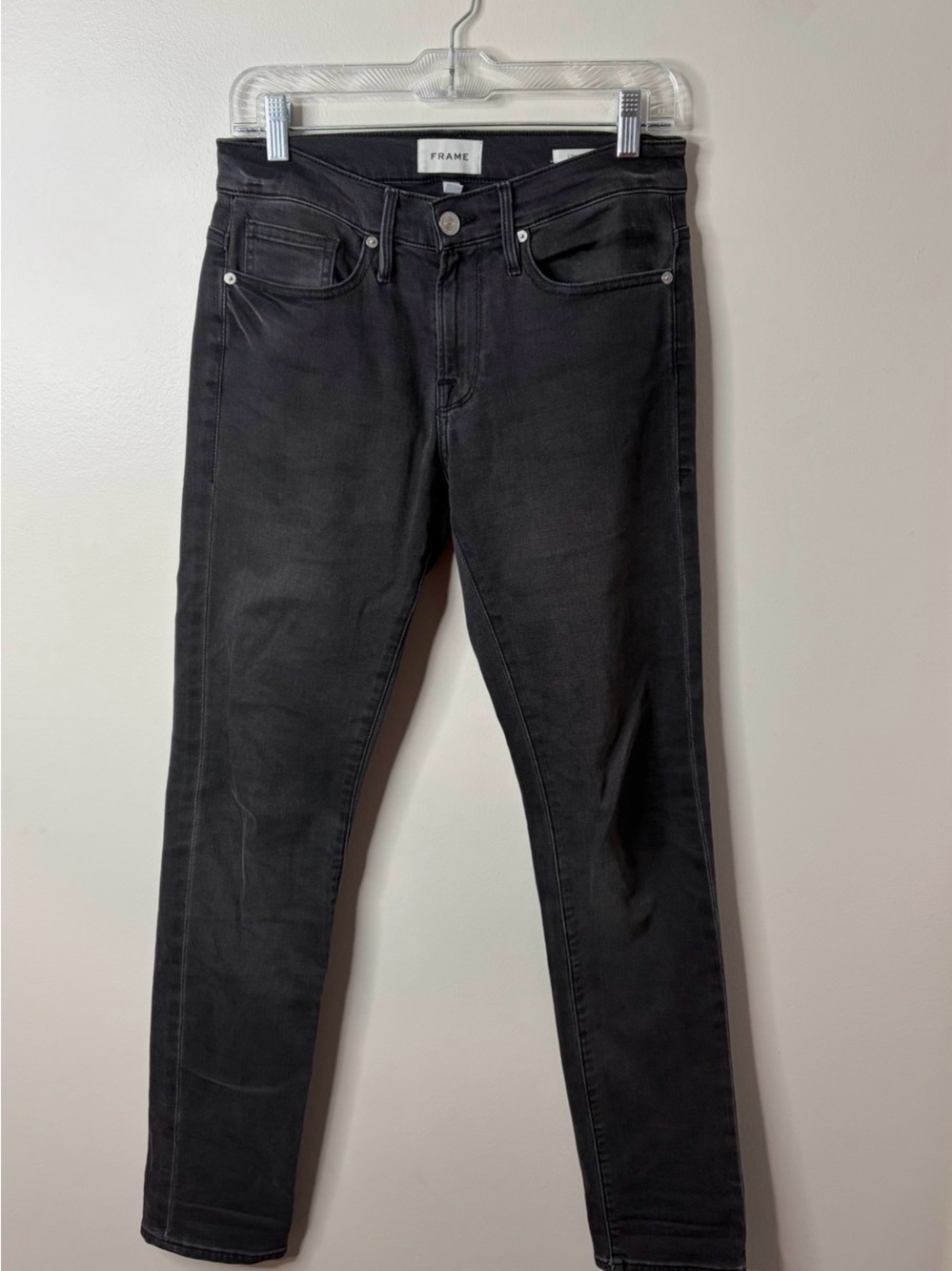 Frame Denim Black Skinny High-Rise Jeans - Women's